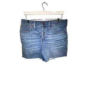 Madewell High Wasited Raw Hem Mom Shorts Size 30